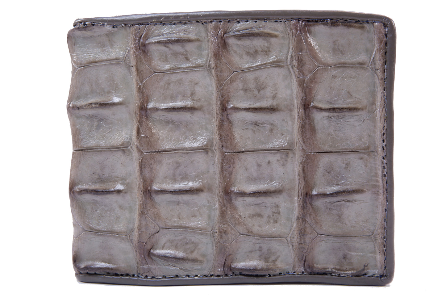 Genuine Crocodile Backbone Skin Leather Men's Bifold Wallet