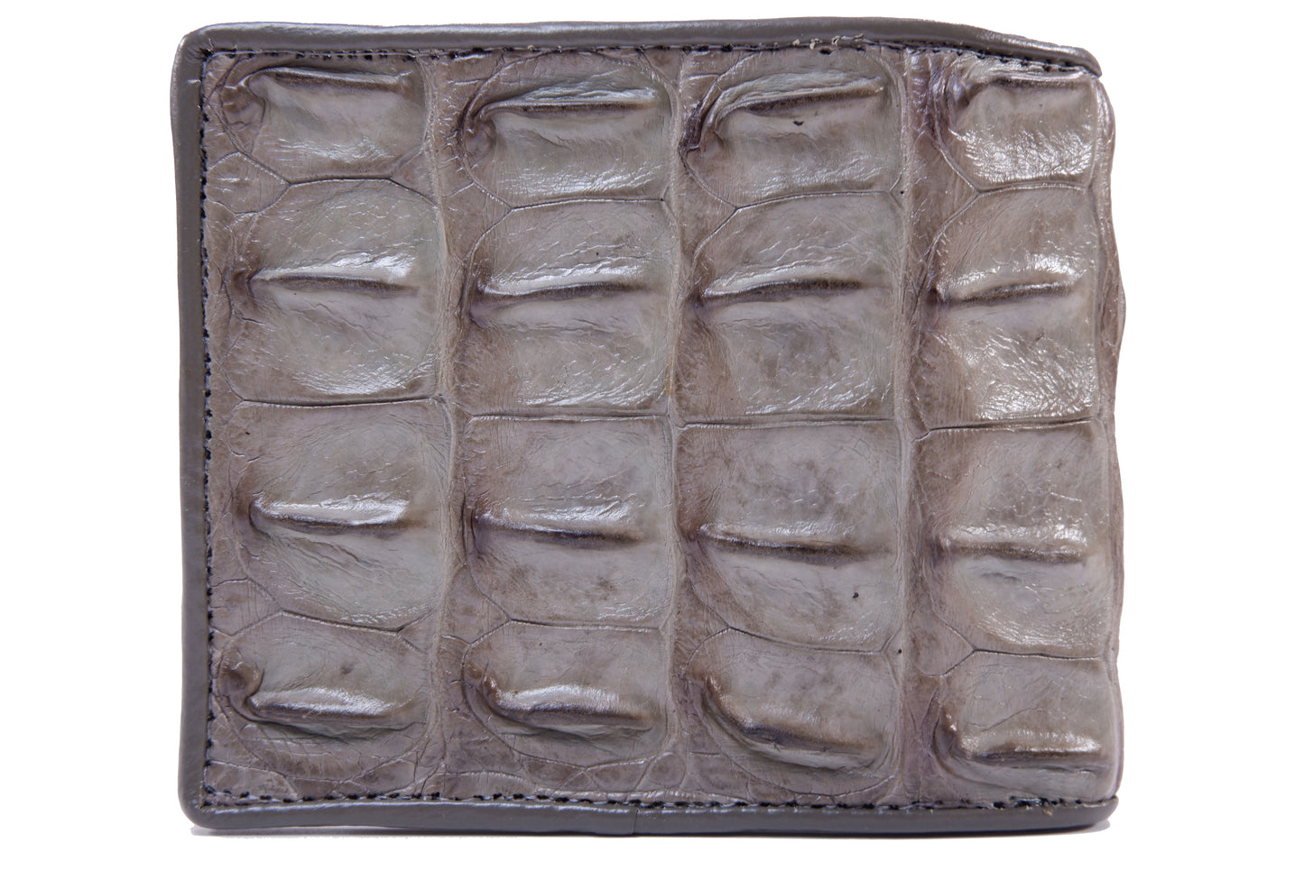 Genuine Crocodile Backbone Skin Leather Men's Bifold Wallet