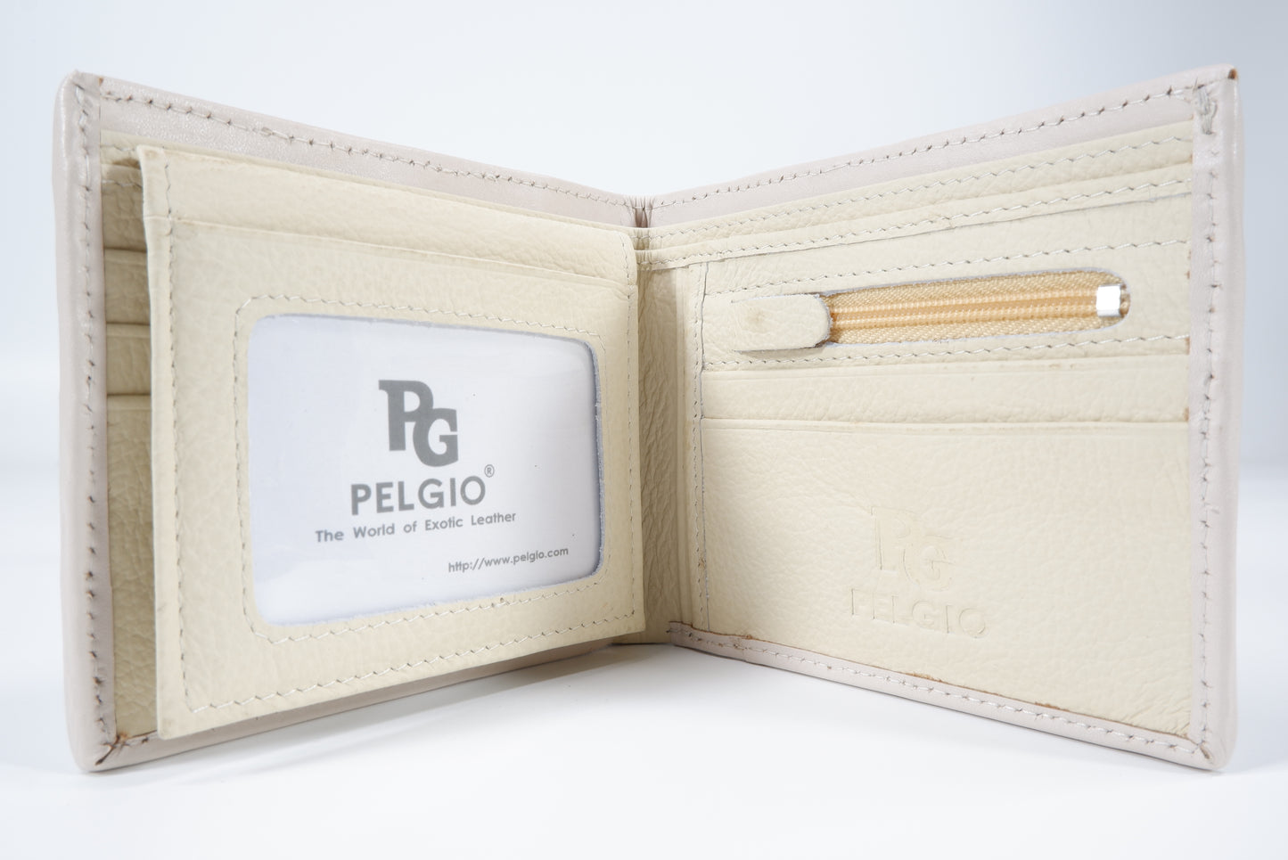 Genuine Crocodile Backbone Skin Leather Men's Bifold Wallet