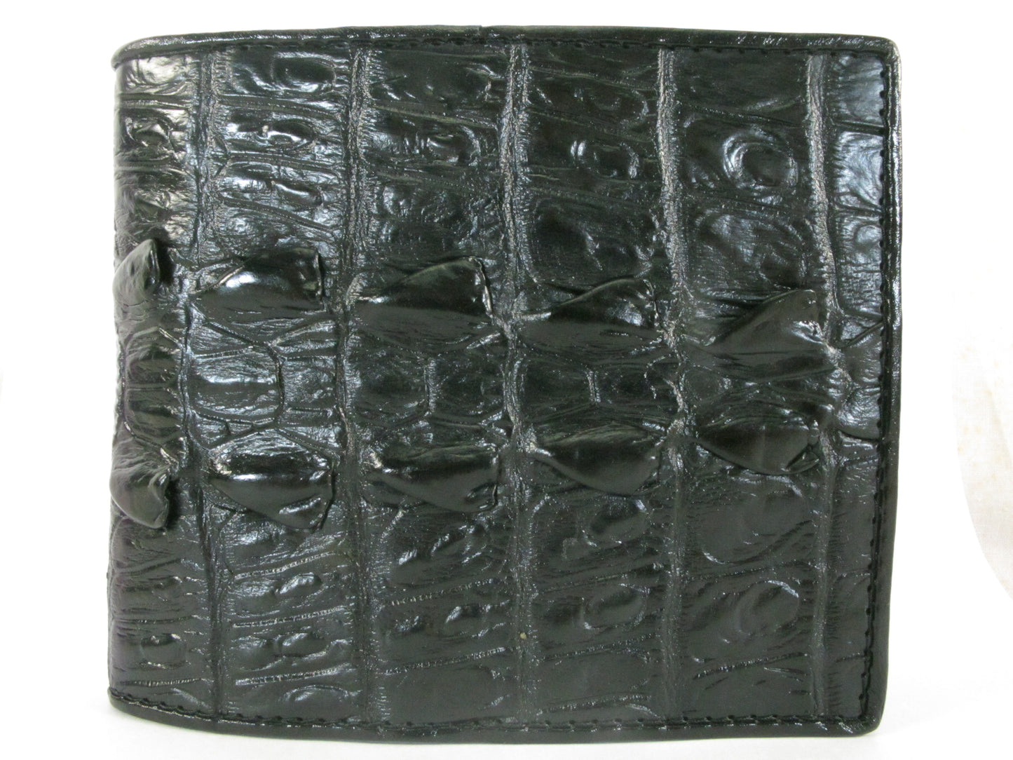 Genuine Crocodile Tail Skin Leather Bifold Wallet