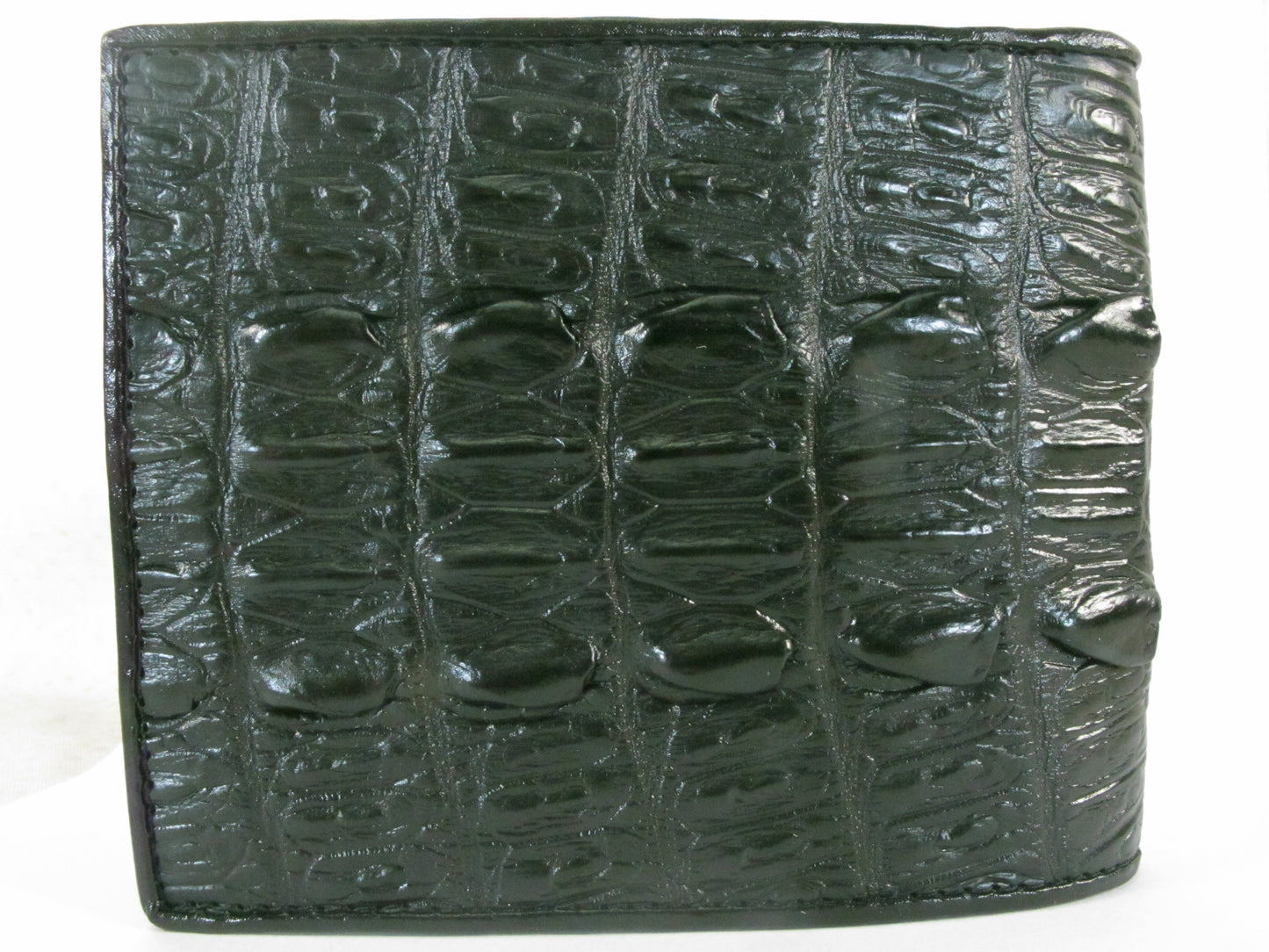 Genuine Crocodile Tail Skin Leather Bifold Wallet