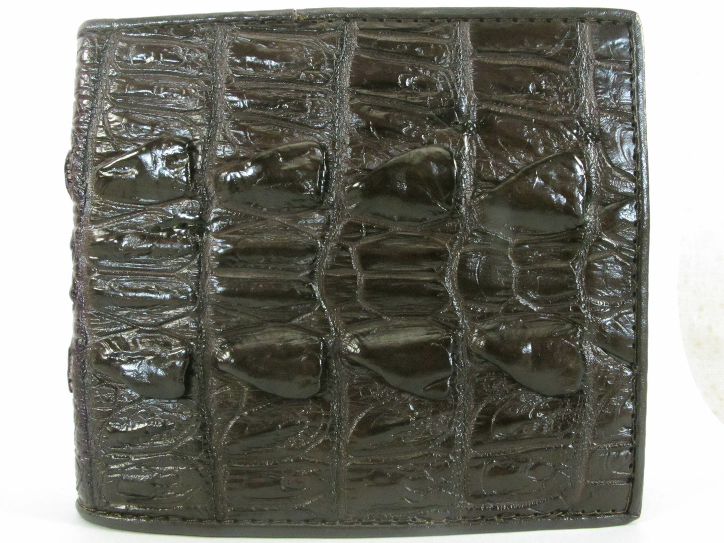 Genuine Crocodile Tail Skin Leather Bifold Wallet