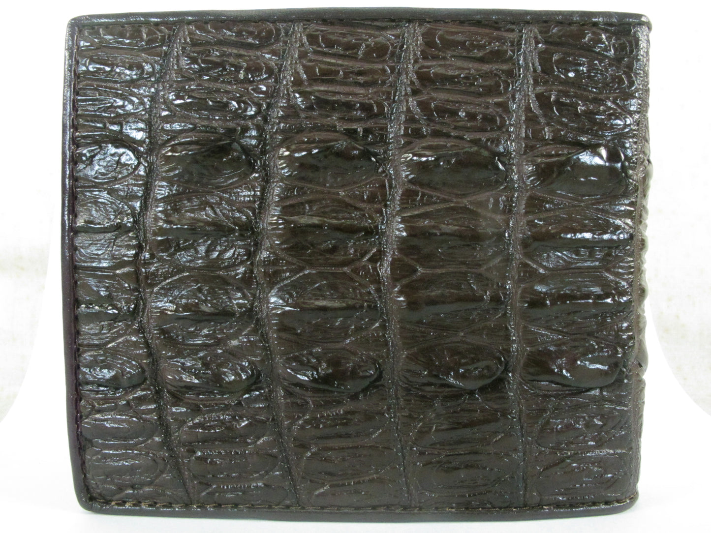 Genuine Crocodile Tail Skin Leather Bifold Wallet