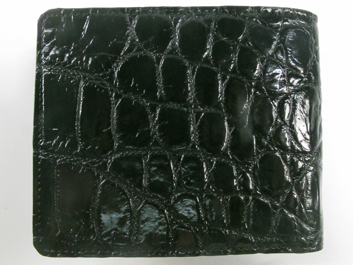 Genuine Crocodile Half Backbone Skin Leather Soft & Slim Bifold Wallet