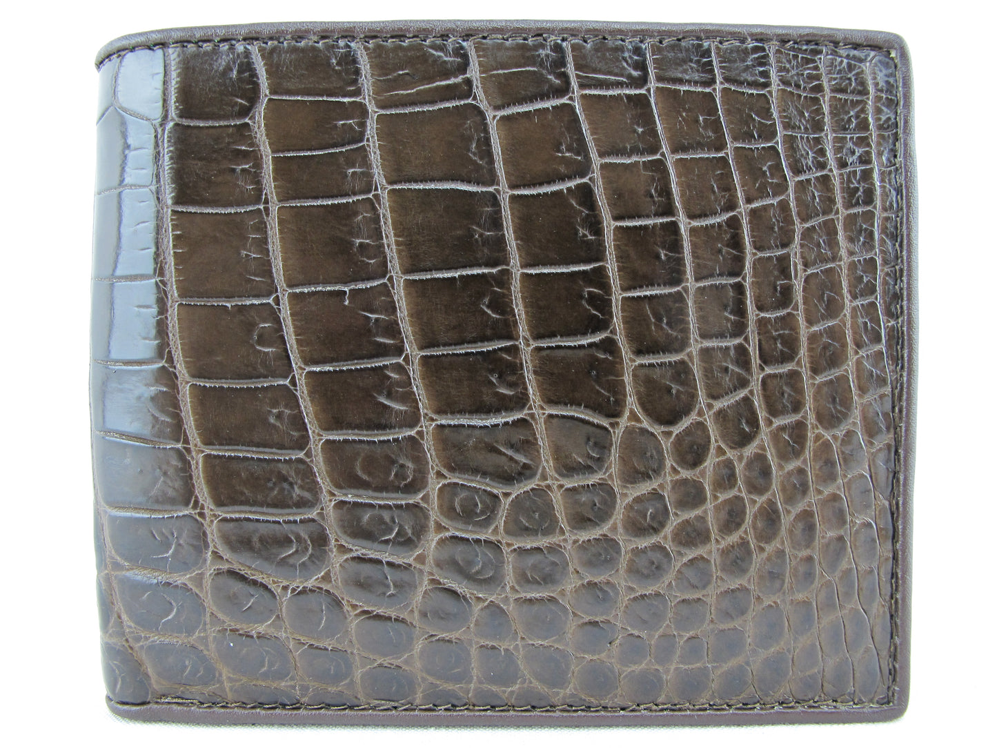 Genuine Crocodile Belly Skin Leather Luxury Bifold Wallet