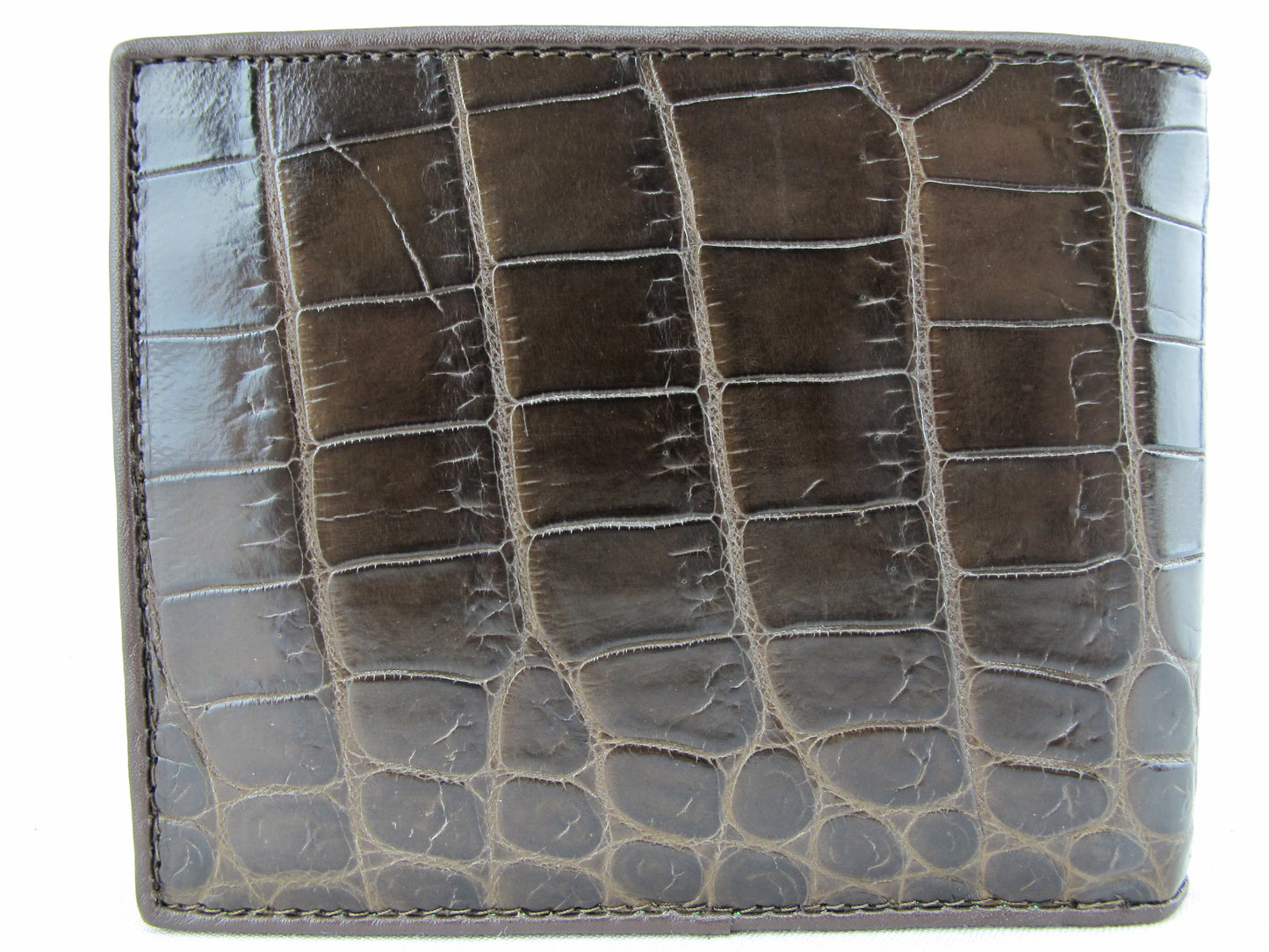 Genuine Crocodile Belly Skin Leather Luxury Bifold Wallet