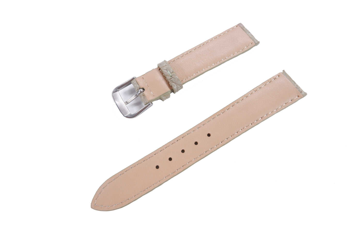 Genuine Crocodile Skin Leather Watch Strap Grey Band with Buckle