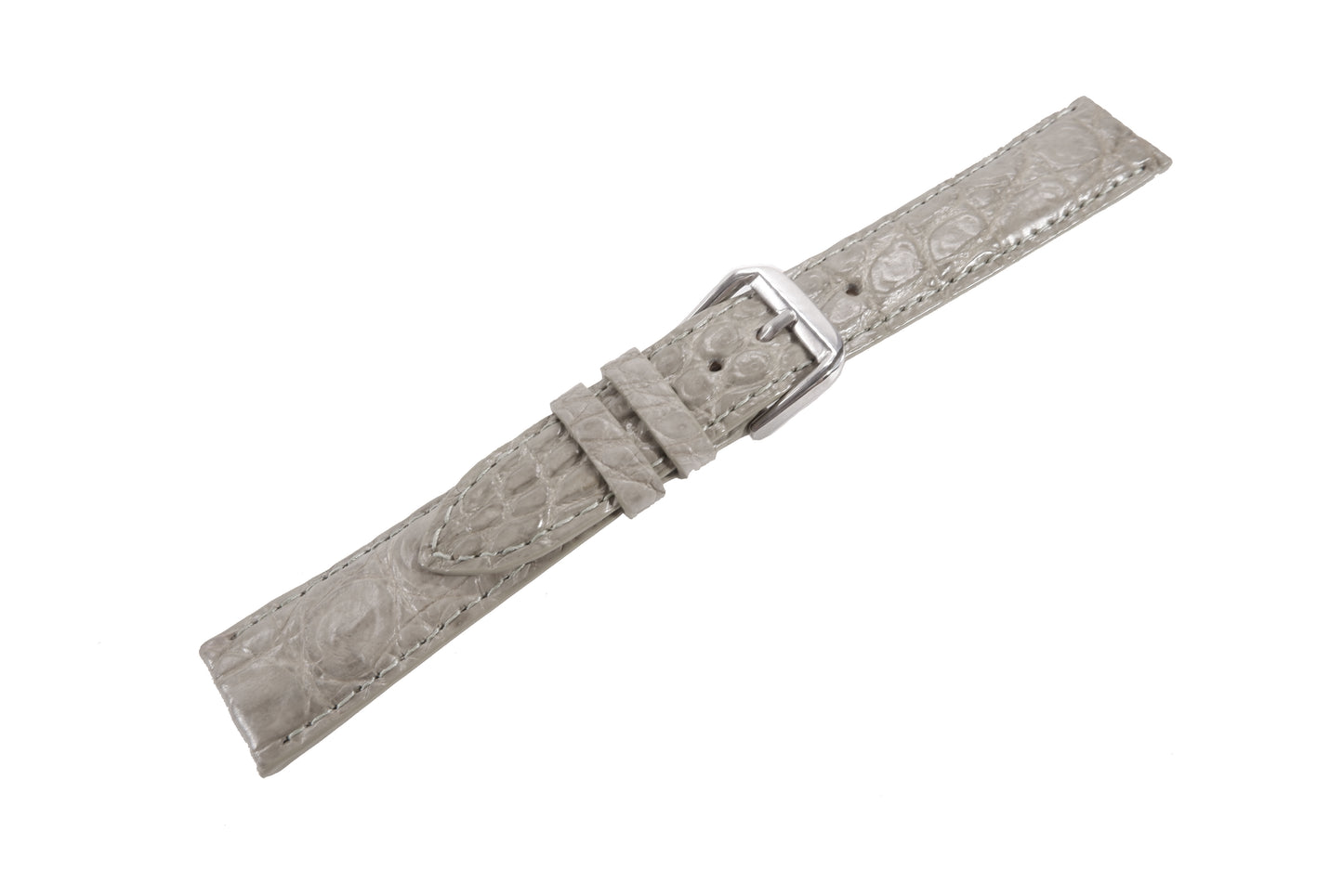 Genuine Crocodile Skin Leather Watch Strap Grey Band with Buckle