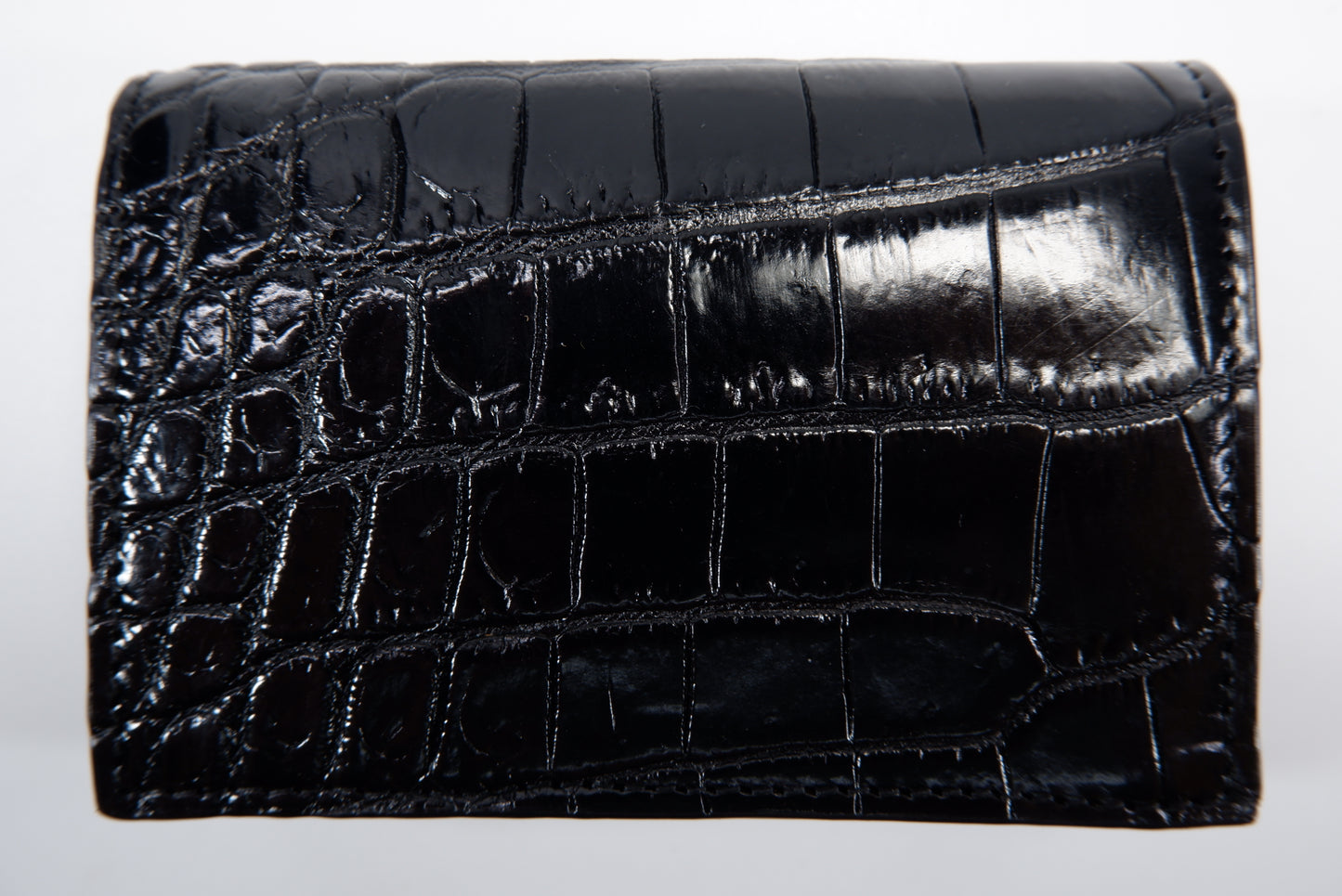 Genuine Crocodile Belly Skin Leather Mini Trifold Coins Wallet