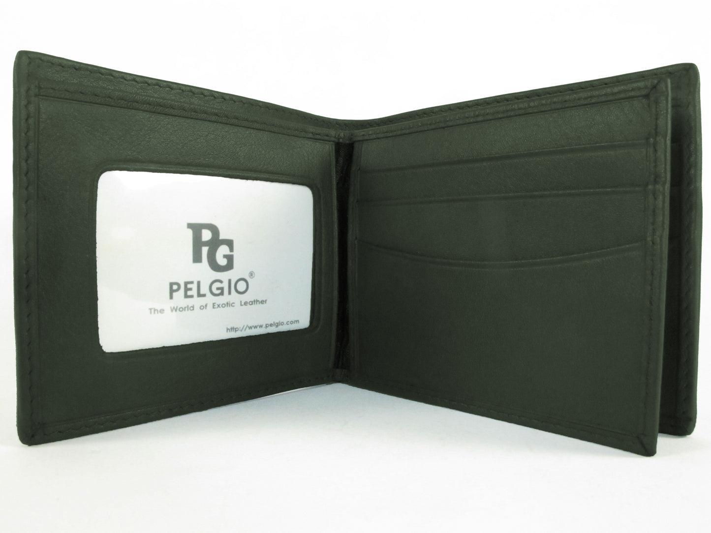 Genuine Stingray Skin Leather Bifold Wallet with Stingray Painted