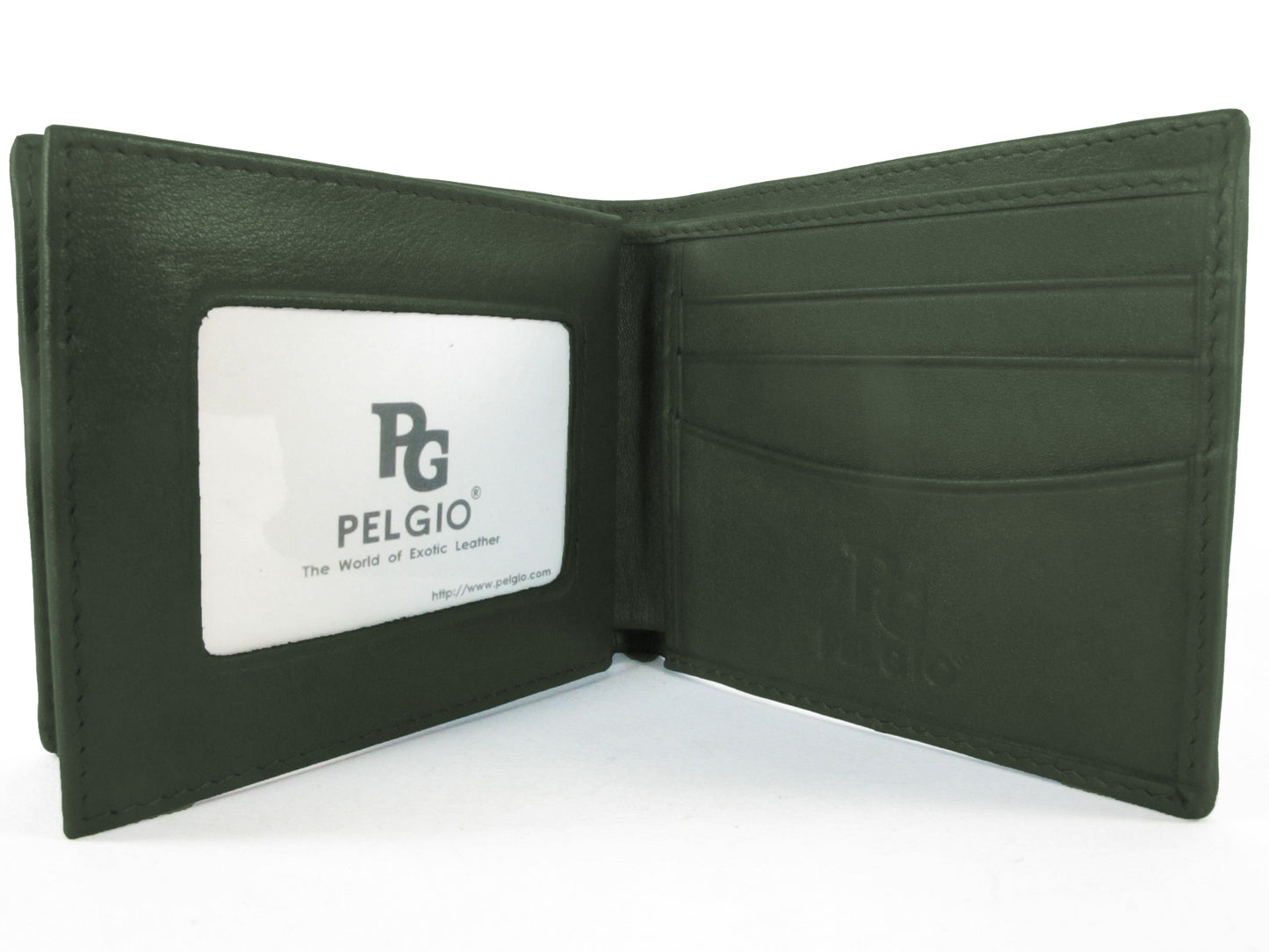 Genuine Stingray Skin Leather Bifold Wallet with Stingray Painted