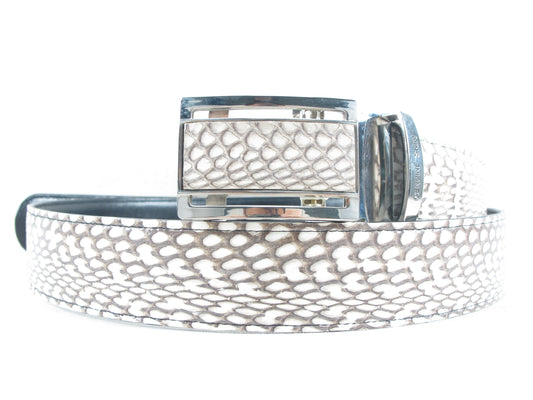Genuine Cobra Snake Skin Leather Auto Locking Men's Belt