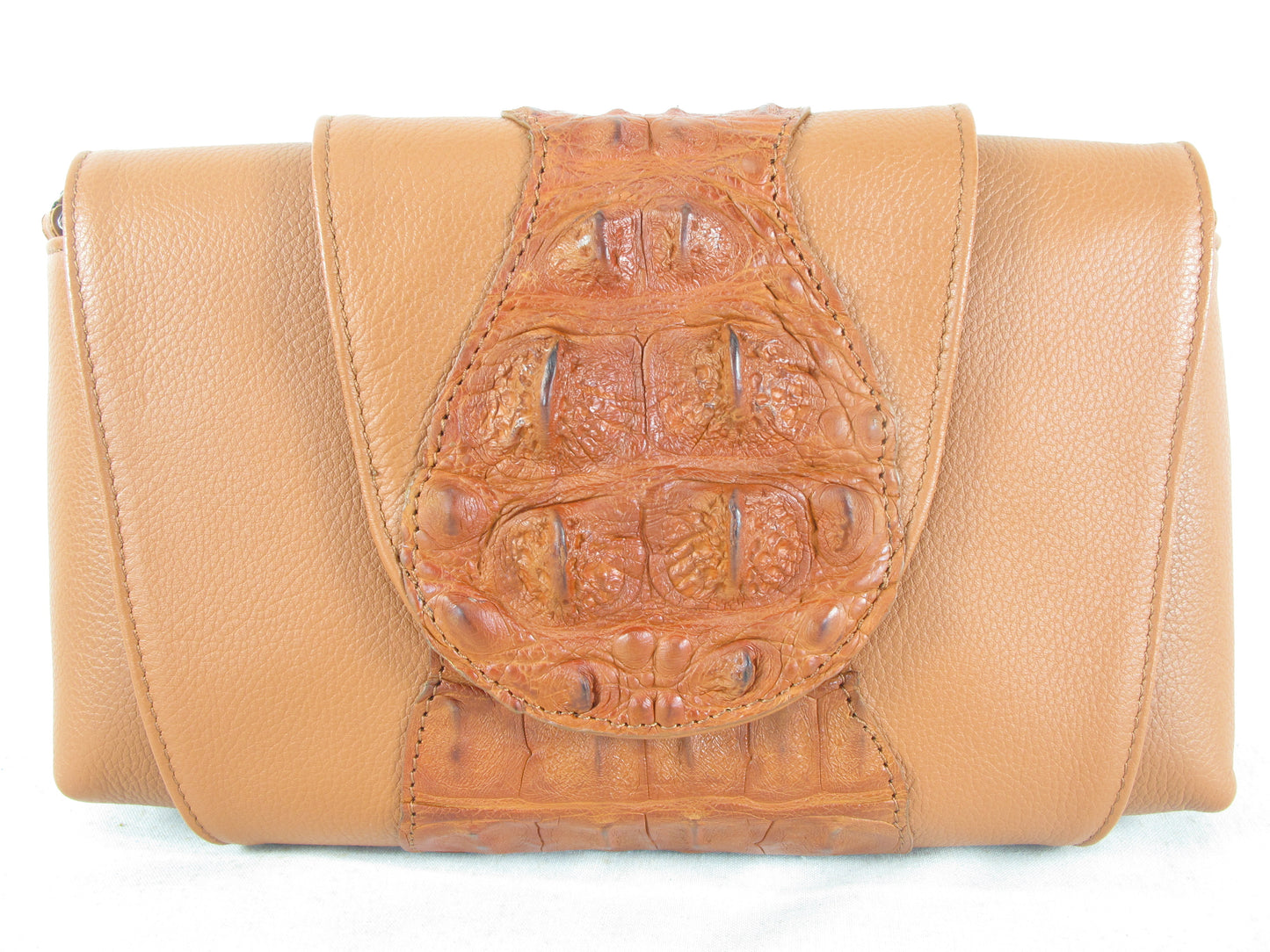 Genuine Alligator Crocodile Hornback Skin Leather Women's Clutch & Shoulderbag Purse