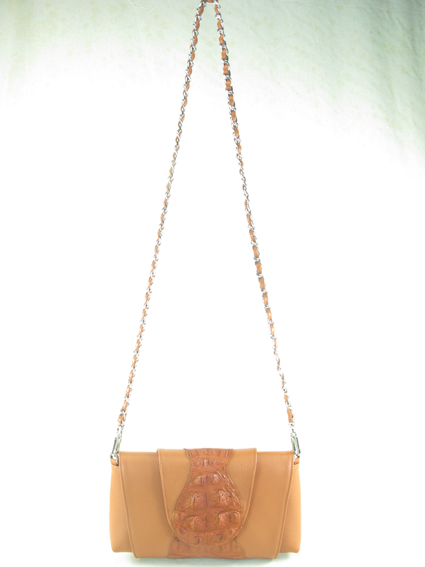 Genuine Alligator Crocodile Hornback Skin Leather Women's Clutch & Shoulderbag Purse