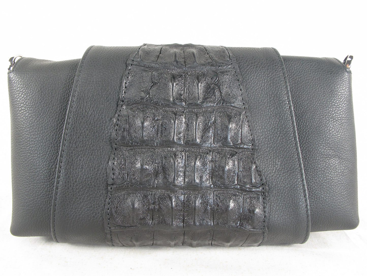Genuine Alligator Crocodile Hornback Skin Leather Women's Clutch & Shoulderbag Purse