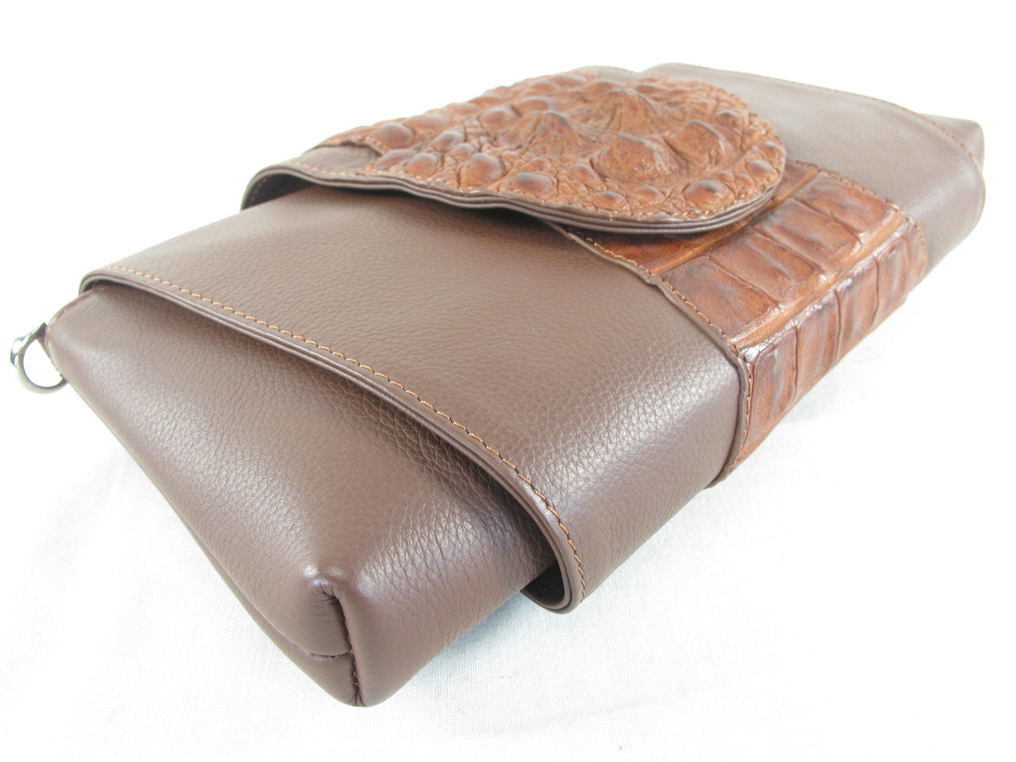 Genuine Alligator Crocodile Hornback Skin Leather Women's Clutch & Shoulderbag Purse