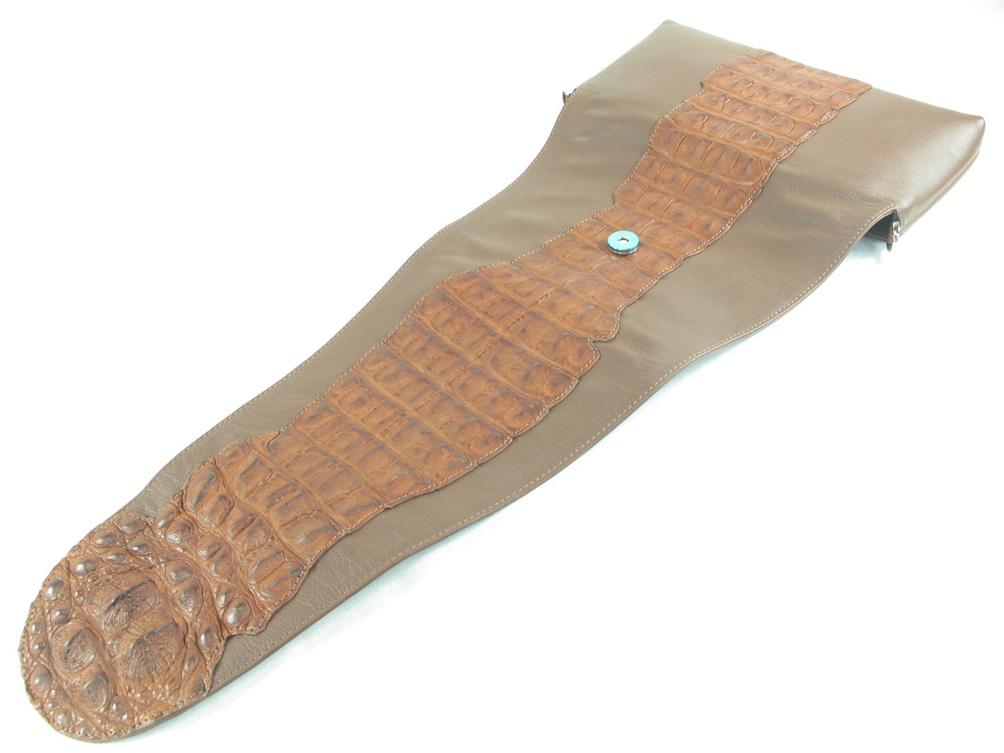 Genuine Alligator Crocodile Hornback Skin Leather Women's Clutch & Shoulderbag Purse