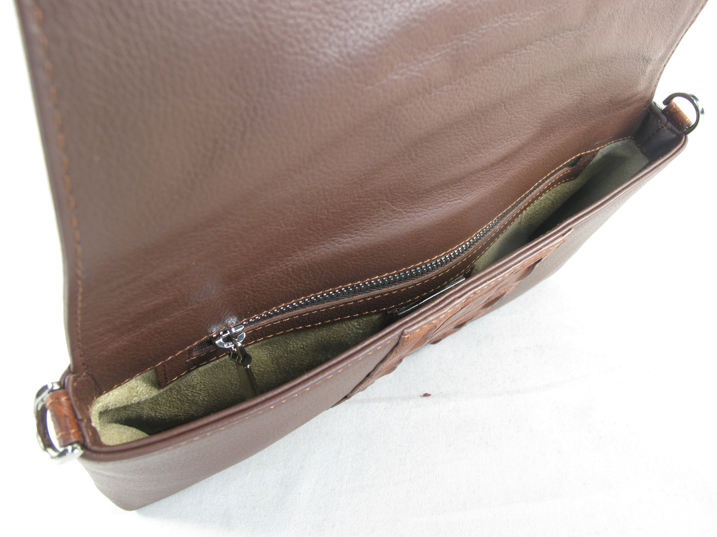 Genuine Alligator Crocodile Hornback Skin Leather Women's Clutch & Shoulderbag Purse