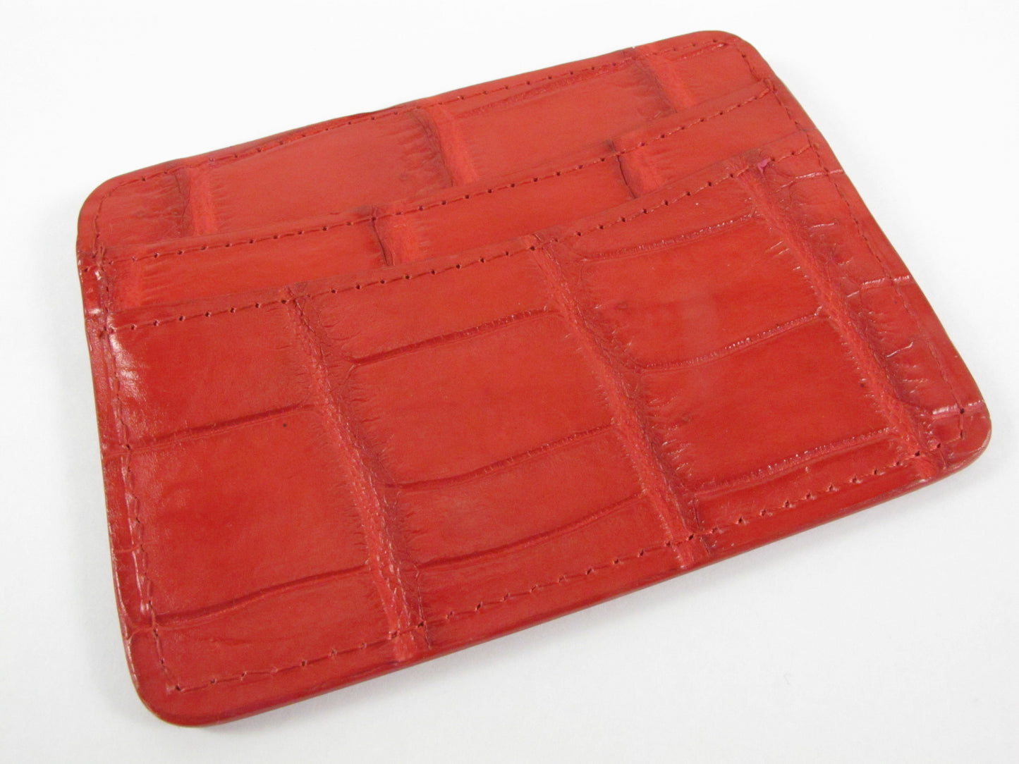 Genuine Crocodile Skin Leather Slim Business & Credit Card Holder Wallet
