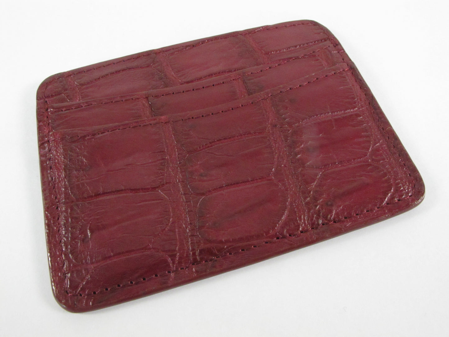Genuine Crocodile Skin Leather Slim Business & Credit Card Holder Wallet
