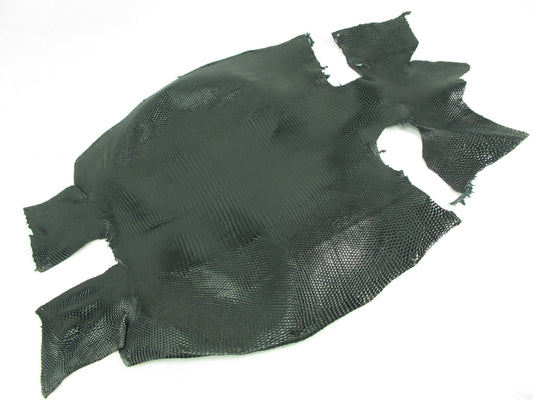 Genuine Water Monitor Lizard Belly Skin Leather Hide Pelt Black