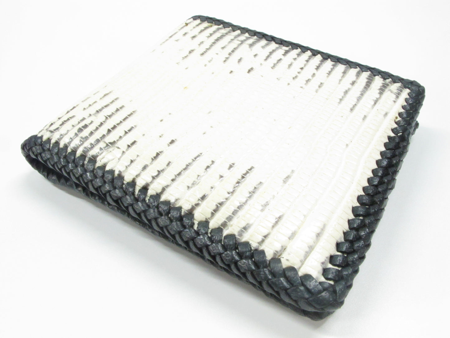 Genuine Lizard Belly Skin Leather Handmade Bifold Wallet