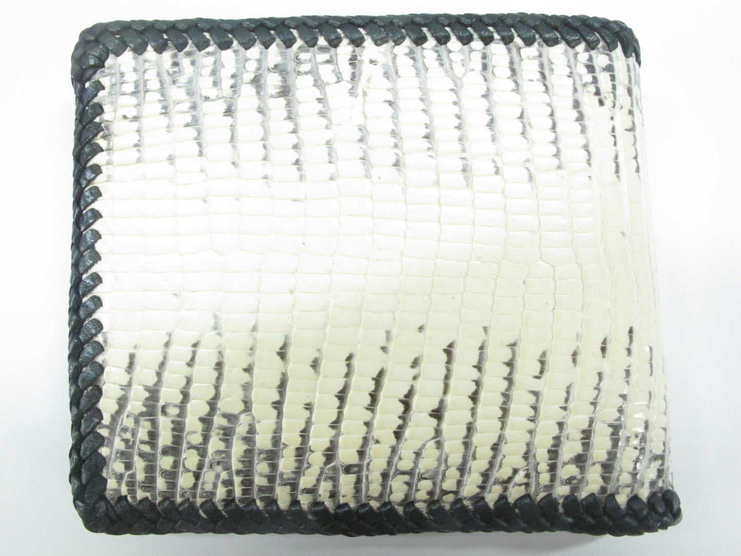 Genuine Lizard Belly Skin Leather Handmade Bifold Wallet