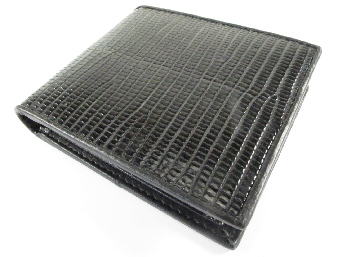 Genuine Lizard Belly Skin Leather Bifold Wallet