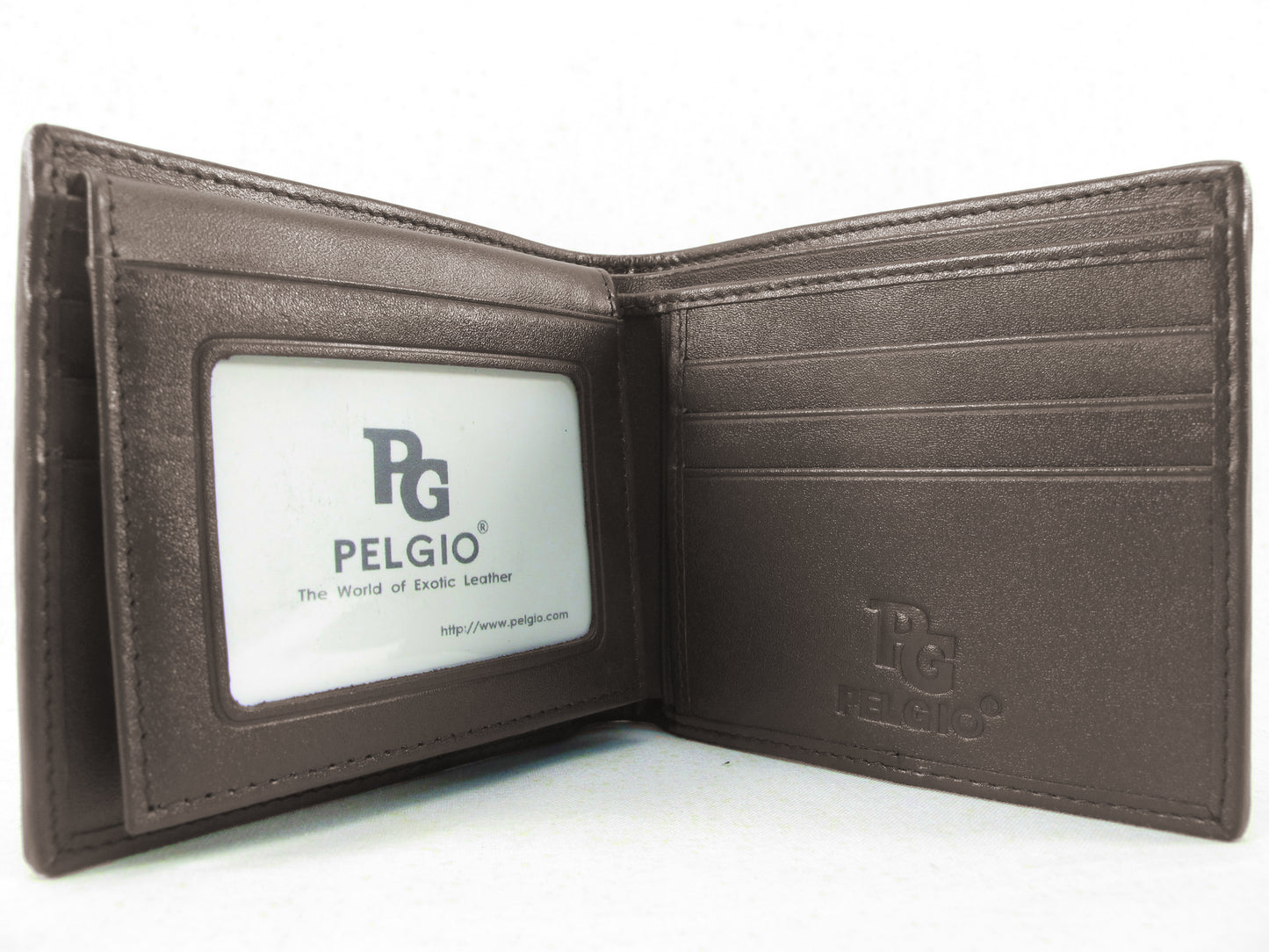 Genuine Caiman Crocodile Hornback Skin Leather Bifold Wallet