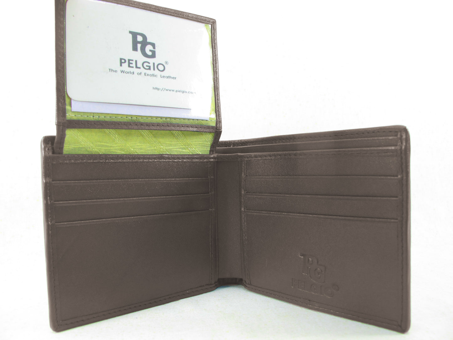 Genuine Caiman Crocodile Hornback Skin Leather Bifold Wallet