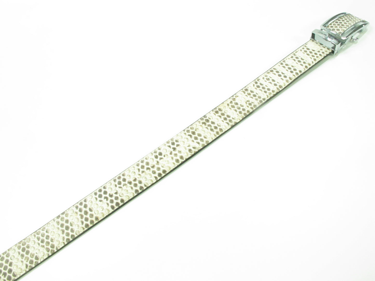 Genuine Pipe Snake Skin Leather Auto Locking Men's Belt