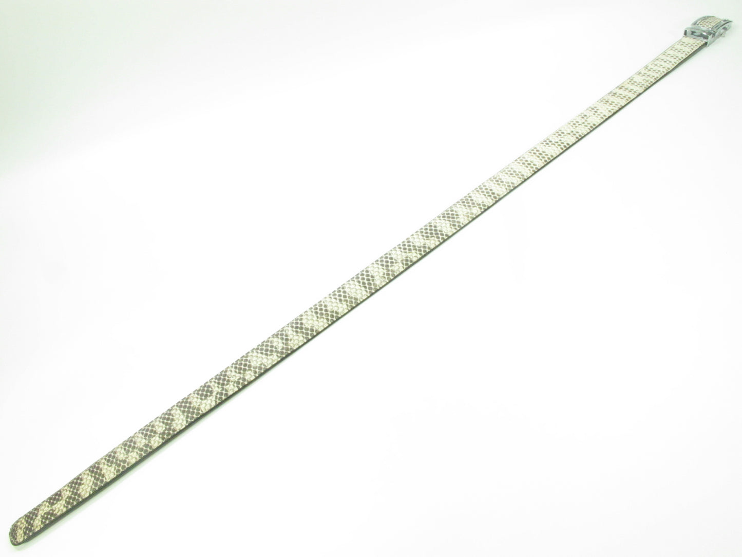 Genuine Pipe Snake Skin Leather Auto Locking Men's Belt