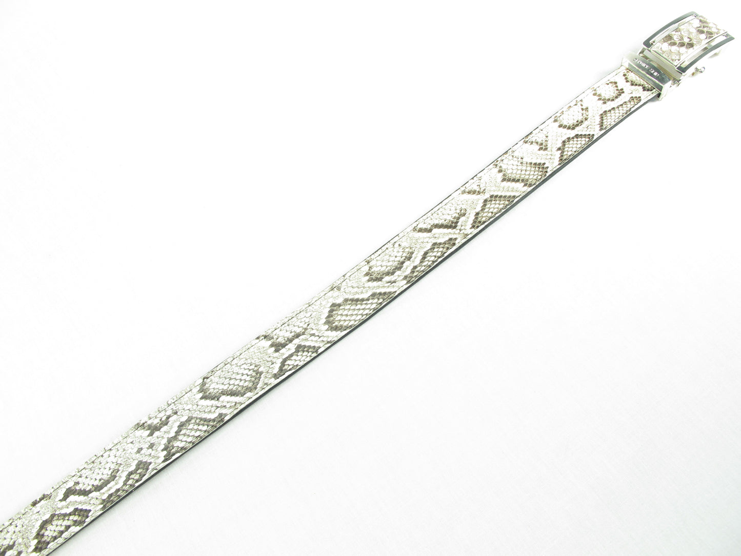 Genuine Burmese Python Snake Skin Leather Auto Locking Men's Belt