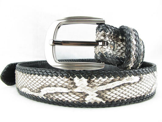 Genuine Burmese Python Snake Skin Leather Handmade Men's Belt