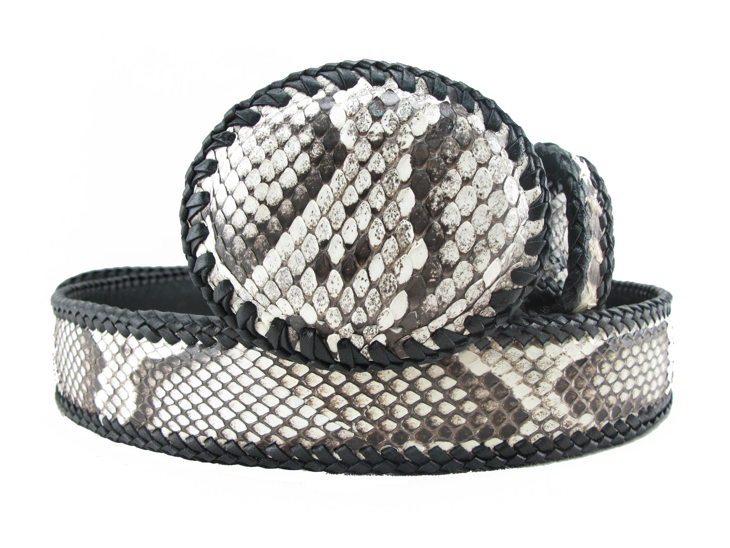 Genuine Burmese Python Snake Skin Leather Cowboy Handmade Men's Belt