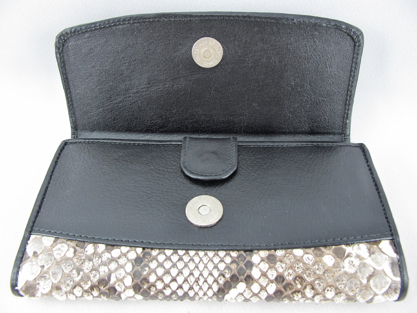 Genuine Burmese Python Snake Skin Leather Women's Trifold Clutch Wallet Purse