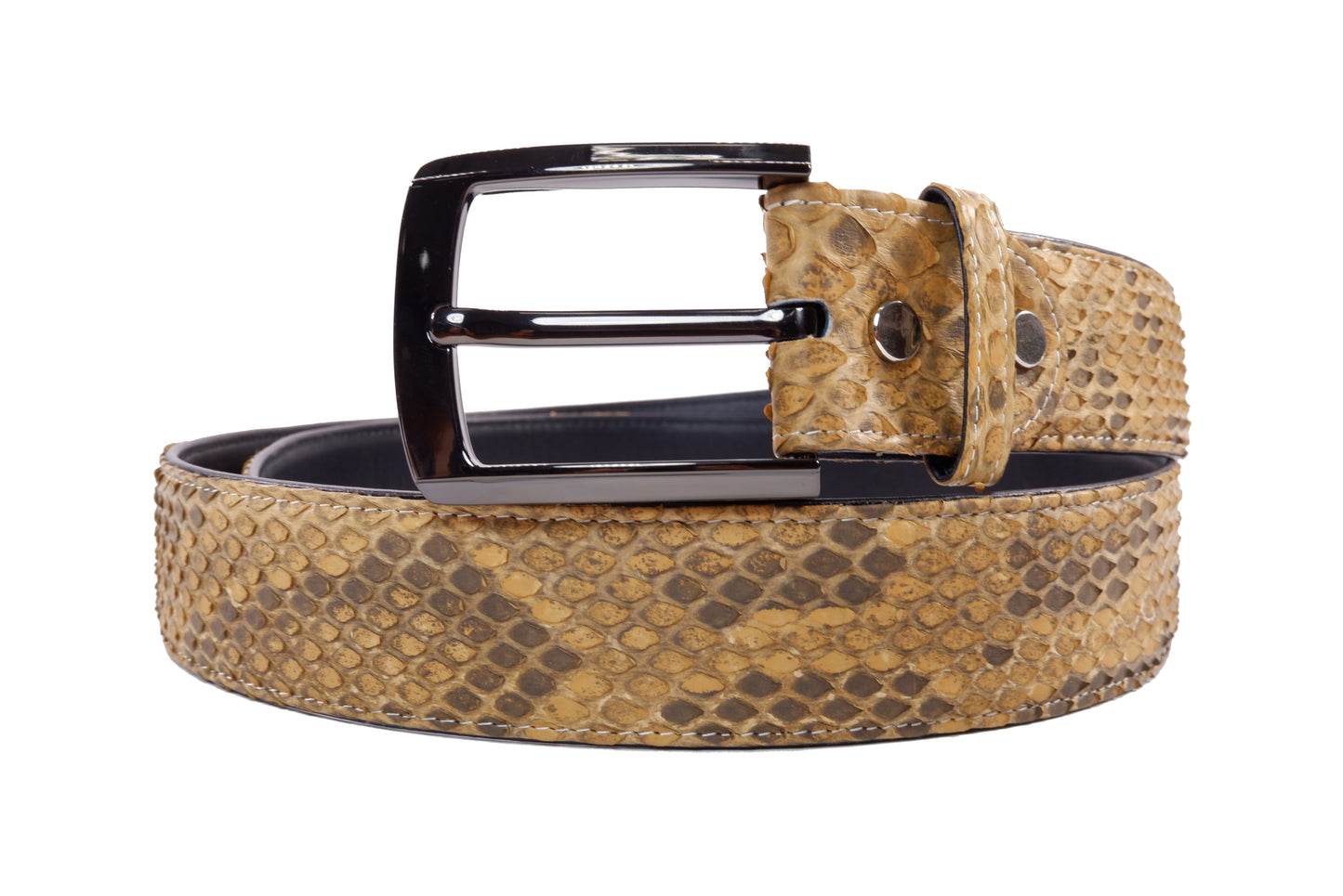 Genuine Burmese Python Snake Skin Leather Casual Men's Belt