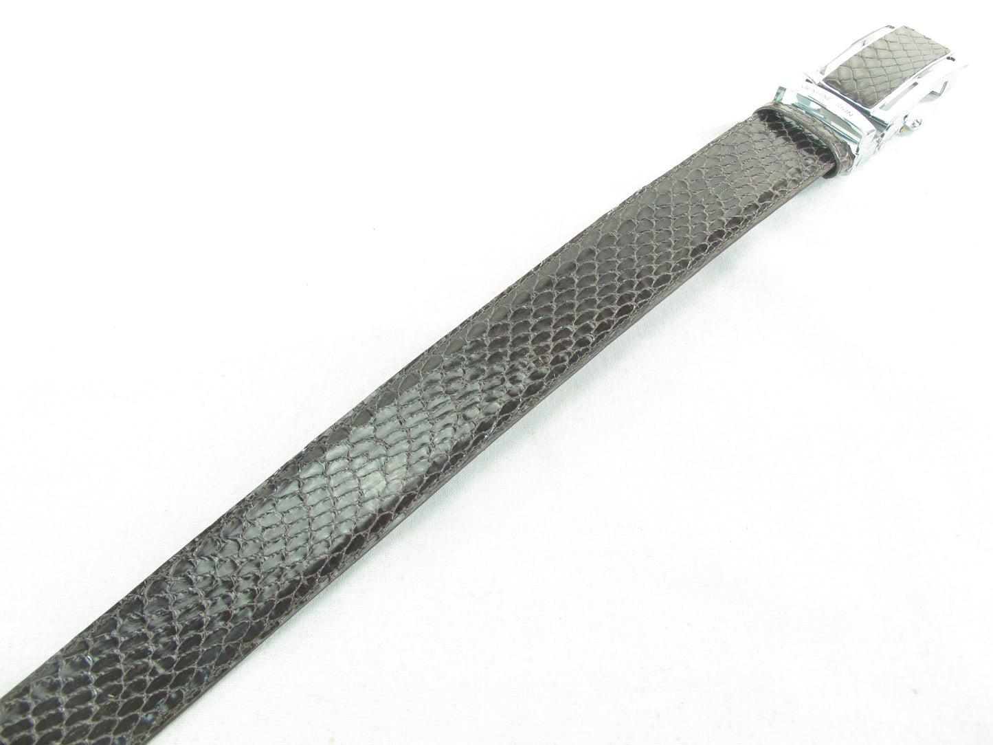 Genuine Python Snake Skin Leather Auto Locking Men's Belt