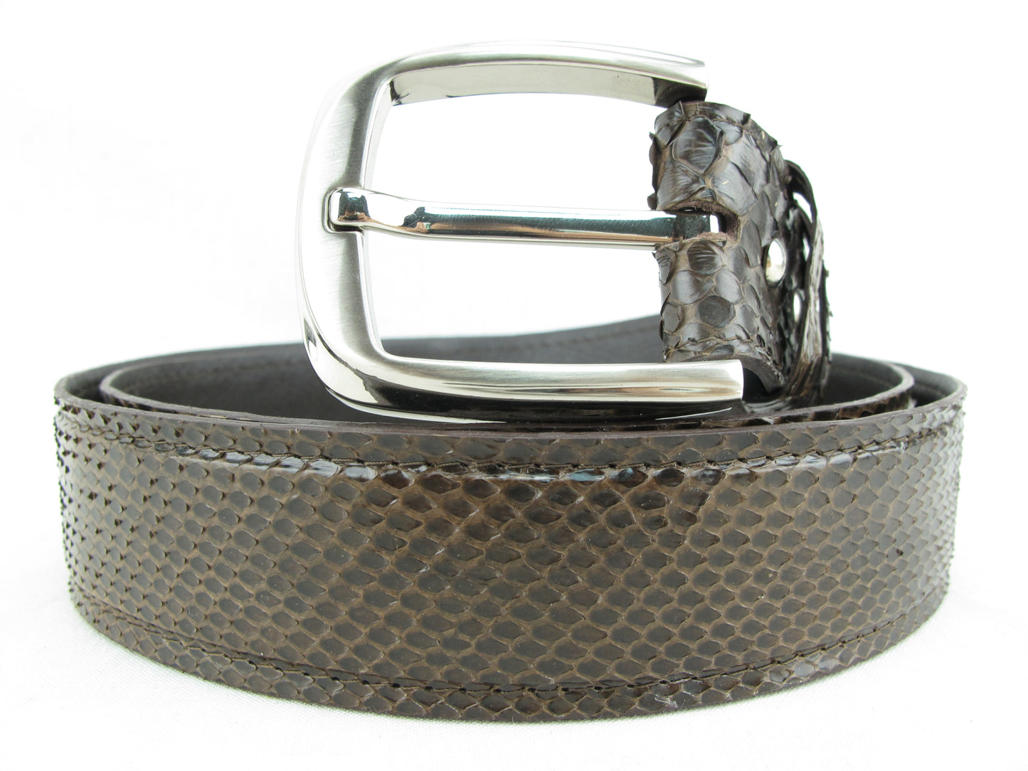 Genuine Python Snake Skin Leather Casual Men's Belt