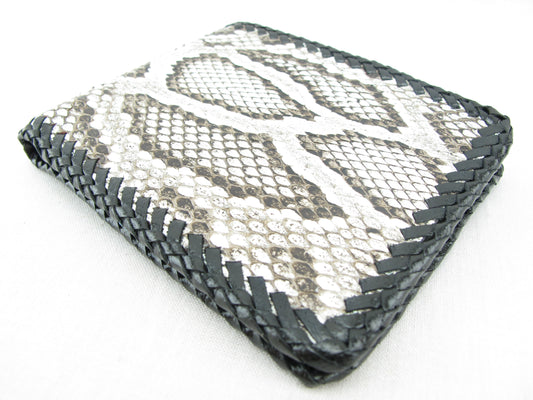 Genuine Burmese Python Snake Skin Leather Handmade Bifold Wallet