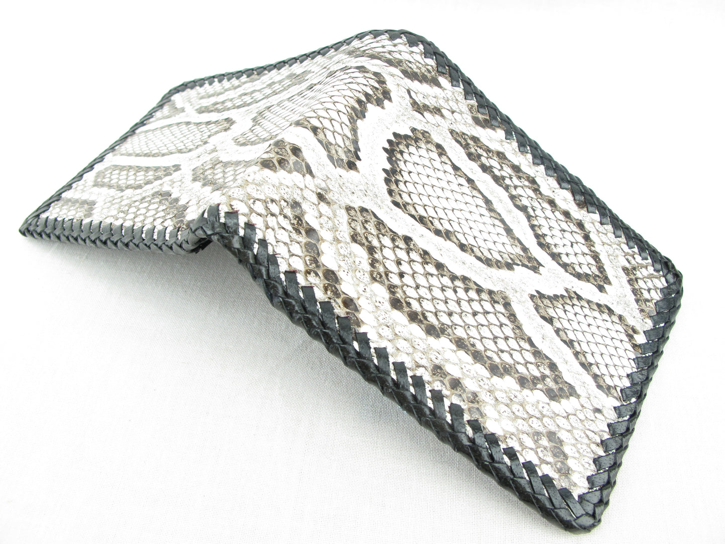 Genuine Burmese Python Snake Skin Leather Handmade Bifold Wallet