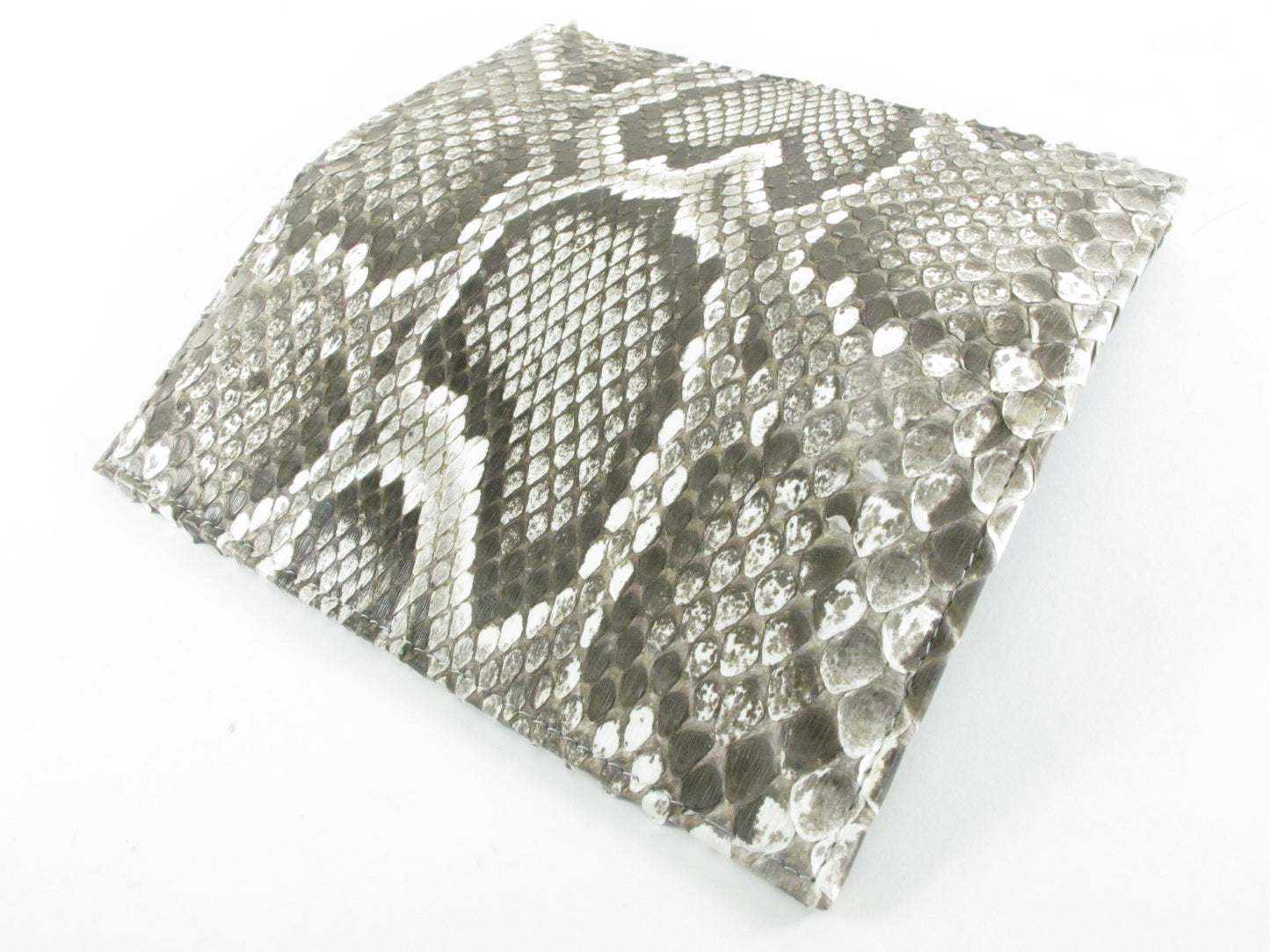 Genuine Burmese Python Snake Skin Leather Long Checkbook Wallet