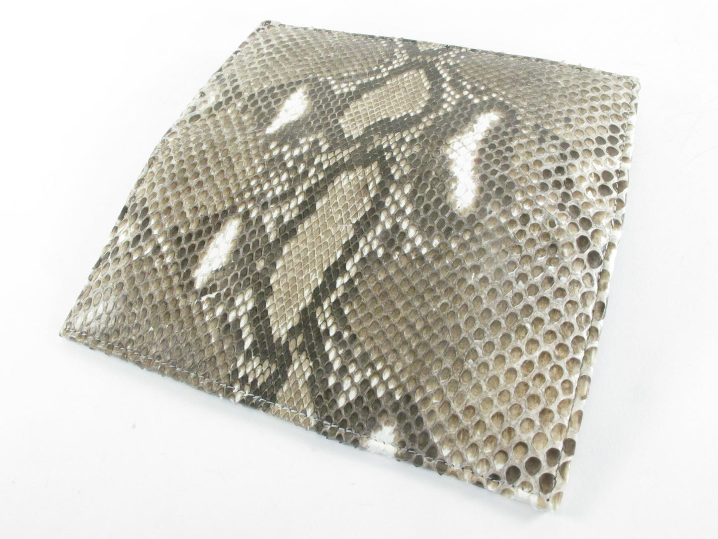 Genuine Reticulated Python Snake Skin Leather Long Checkbook Wallet