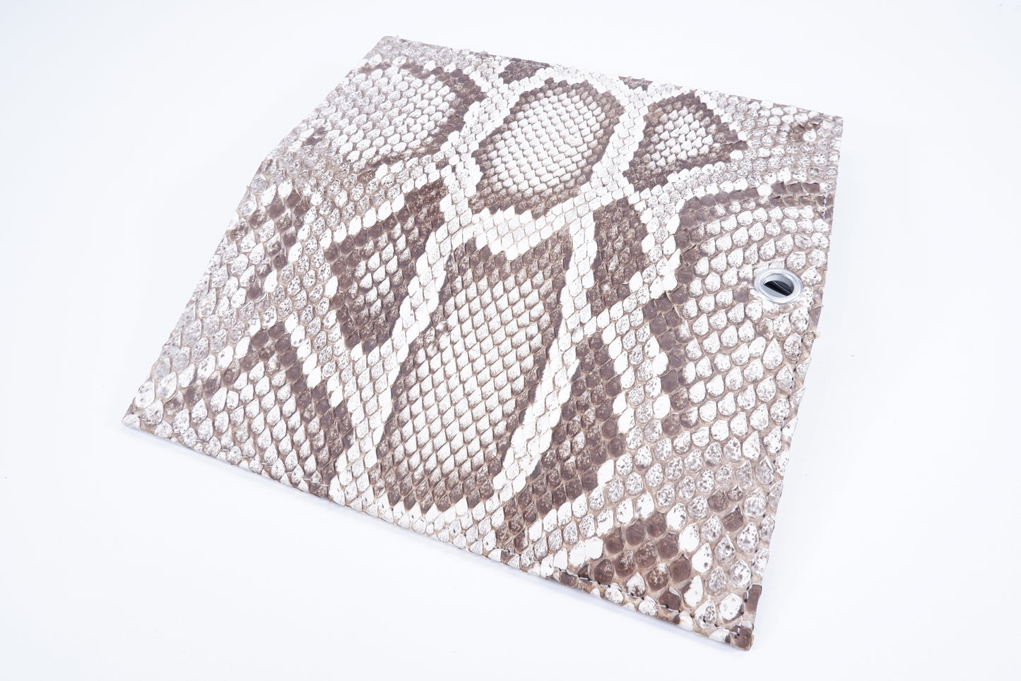 Genuine Burmese Python Snake Skin Leather Long Checkbook Wallet with Chains