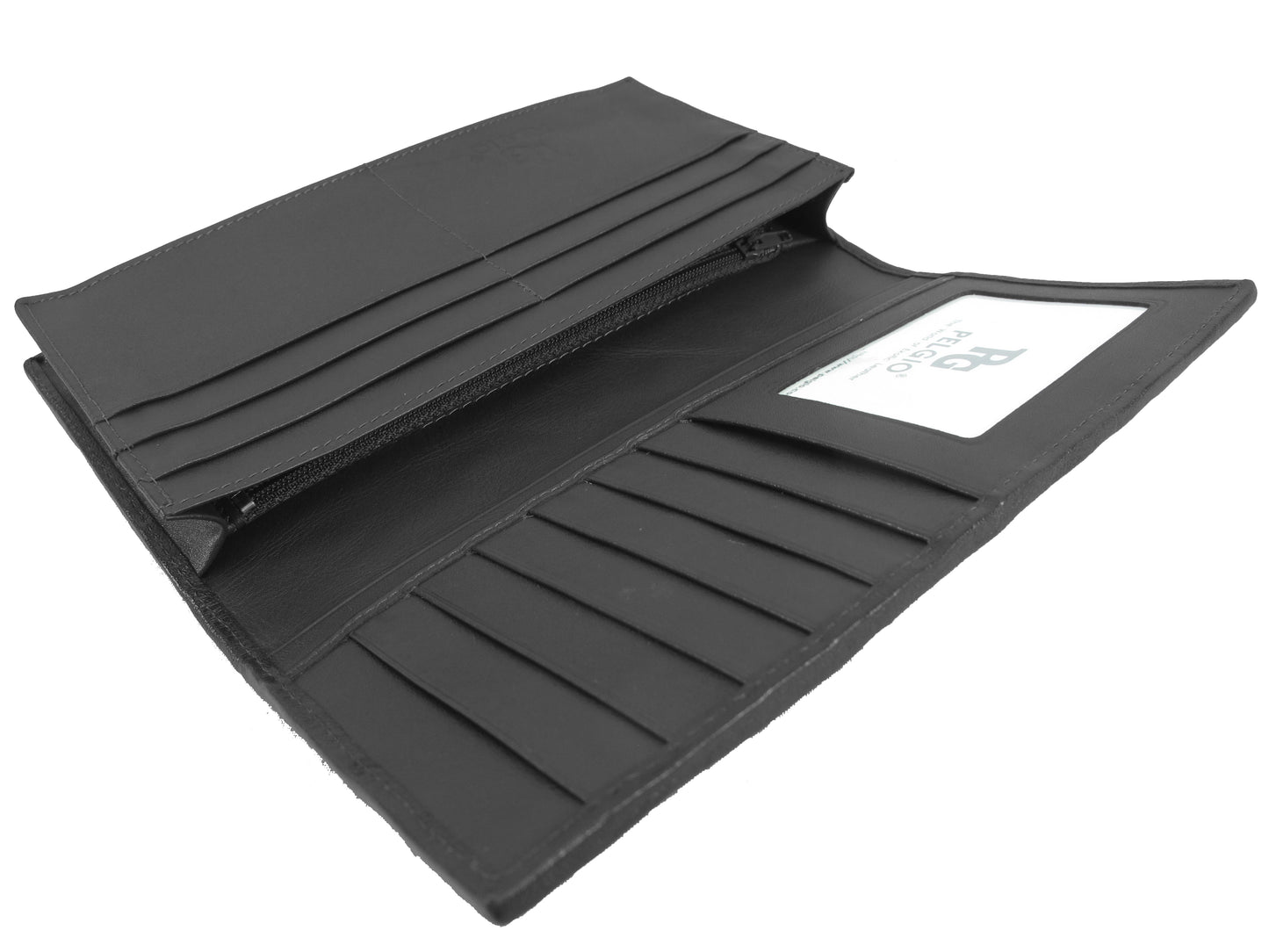 Genuine Burmese Python Snake Skin Leather Long Checkbook Wallet with Chains