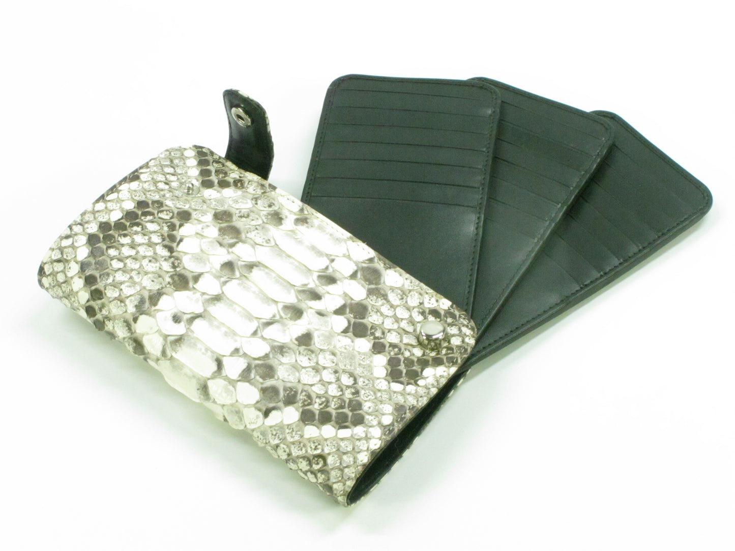 Genuine Burmese Python Belly Skin Business & Credit Card Holder Wallet