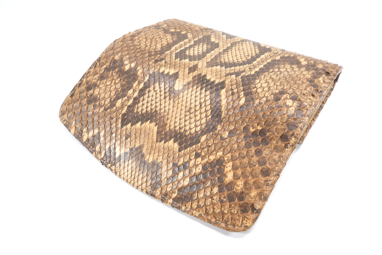 Genuine Burmese Python Snake Skin Leather Women's Trifold Clutch Wallet Purse