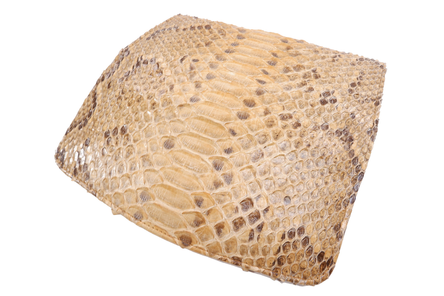 Genuine Burmese Python Snake Belly Skin Leather Women's Trifold Clutch Wallet Purse