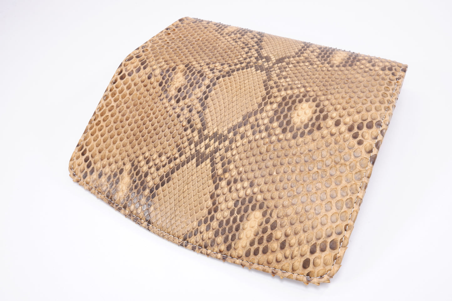 Genuine Reticulated Python Snake Skin Leather Women's Trifold Clutch Wallet Purse