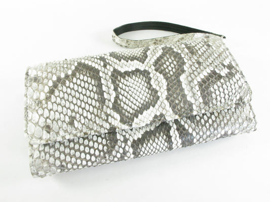 Genuine Burmese Python Snake Skin Leather Women's Clutch Wallet Wristlet Purse